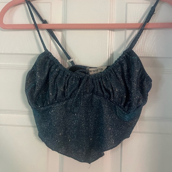 Urban Outfitters Sparkly Blue Crop Top - Picture 3 of 4